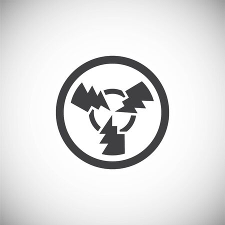 Radiation related icon on background for graphic and web design. Simple illustration. Internet concept symbol for website button or mobile appのイラスト素材