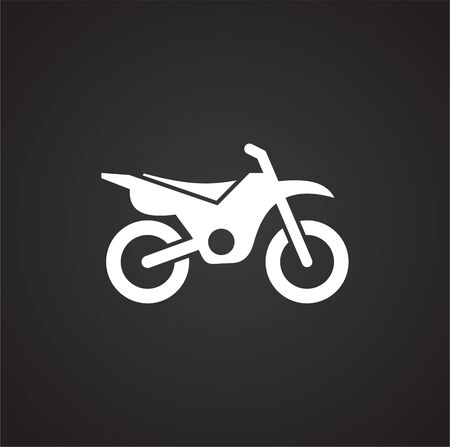 motorcycle related icon on background for graphic and web design. Simple illustration. Internet concept symbol for website button or mobile appのイラスト素材
