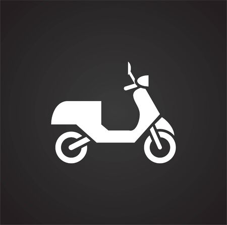 motorcycle related icon on background for graphic and web design. Simple illustration. Internet concept symbol for website button or mobile appのイラスト素材