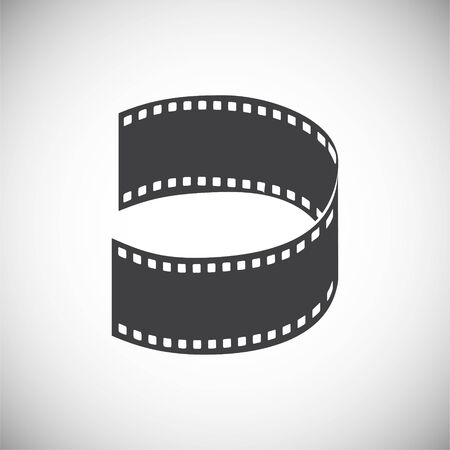 Film strip related icon on background for graphic and web design. Simple illustration. Internet concept symbol for website button or mobile appのイラスト素材