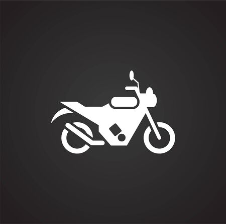 motorcycle related icon on background for graphic and web design. Simple illustration. Internet concept symbol for website button or mobile appのイラスト素材