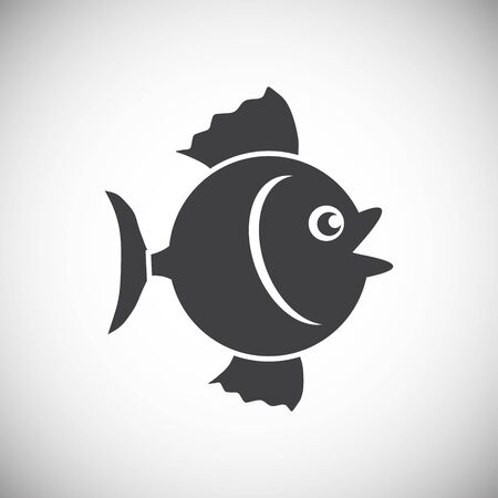 Fish related icon on background for graphic and web design. Simple illustration. Internet concept symbol for website button or mobile appのイラスト素材