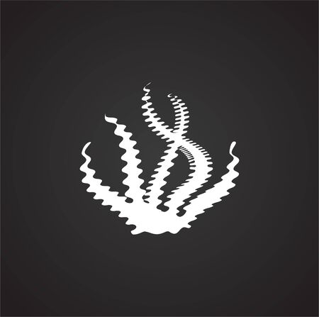 Coral icon on background for graphic and web design. Simple illustration. Internet concept symbol for website button or mobile appのイラスト素材