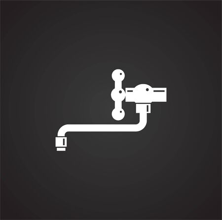 Faucet related icon on background for graphic and web design. Simple illustration. Internet concept symbol for website button or mobile appのイラスト素材