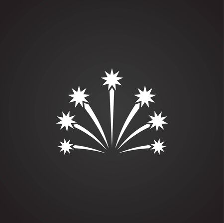 Firework related icon on background for graphic and web design. Simple illustration. Internet concept symbol for website button or mobile appのイラスト素材