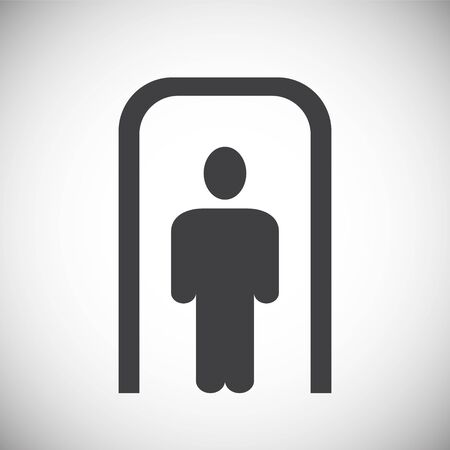 Human scanning related icon on background for graphic and web design. Simple illustration. Internet concept symbol for website button or mobile appのイラスト素材