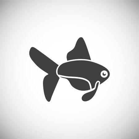 Fish related icon on background for graphic and web design. Simple illustration. Internet concept symbol for website button or mobile appのイラスト素材