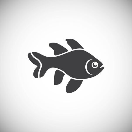Fish related icon on background for graphic and web design. Simple illustration. Internet concept symbol for website button or mobile appのイラスト素材