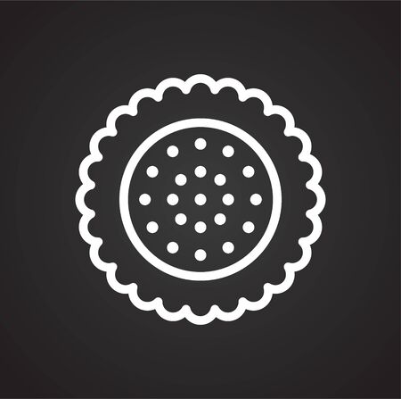Cookie icon on background for graphic and web design. Simple vector sign. Internet concept symbol for website button or mobile appのイラスト素材