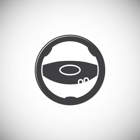 Steering wheel icon on background for graphic and web design. Simple illustration. Internet concept symbol for website button or mobile appのイラスト素材
