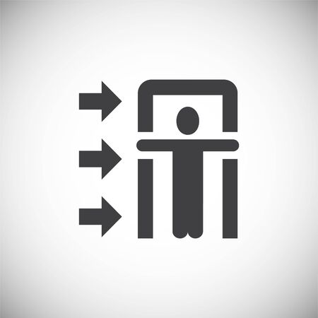 Human scanning related icon on background for graphic and web design. Simple illustration. Internet concept symbol for website button or mobile appのイラスト素材