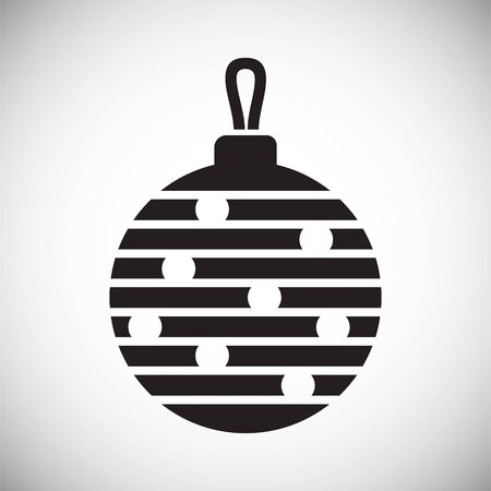 Christmas tree ball icon on background for graphic and web design. Simple vector sign. Internet concept symbol for website button or mobile appのイラスト素材