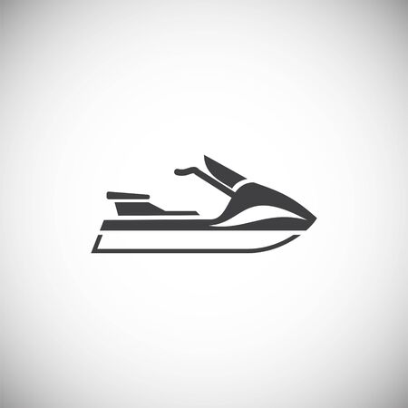 Jetski related icon on background for graphic and web design. Simple illustration. Internet concept symbol for website button or mobile appのイラスト素材