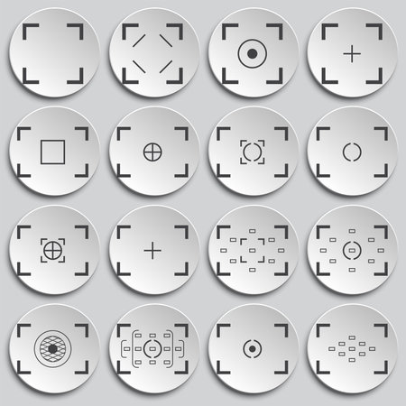 Viewfinder icons set on background for graphic and web design. Simple illustration. Internet concept...