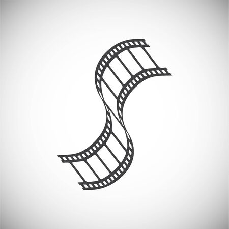 Film strip related icon on background for graphic and web design. Simple illustration. Internet concept symbol for website button or mobile appのイラスト素材