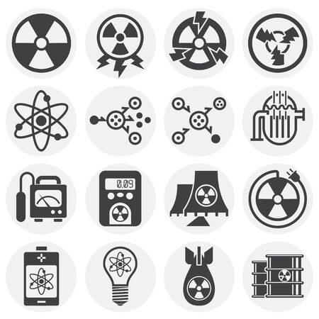 Radiation related icons set on background for graphic and web design. Simple illustration. Internet concept symbol for website button or mobile appのイラスト素材