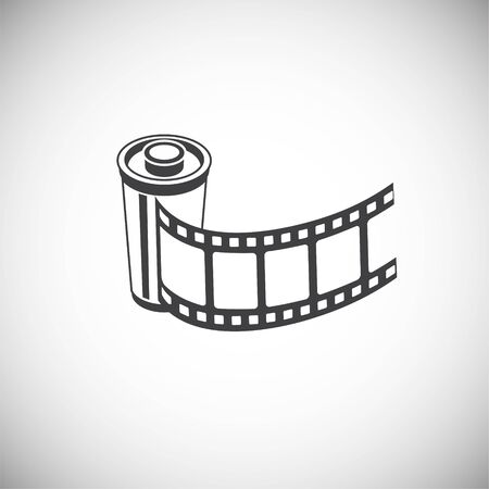 Film strip related icon on background for graphic and web design. Simple illustration. Internet concept symbol for website button or mobile appのイラスト素材
