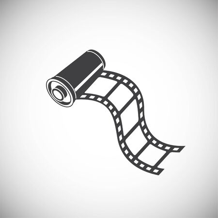 Film strip related icon on background for graphic and web design. Simple illustration. Internet concept symbol for website button or mobile appのイラスト素材
