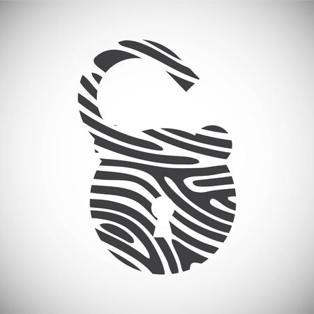 Smart lock icon on background for graphic and web design. Simple illustration. Internet concept symbol for website button or mobile appのイラスト素材