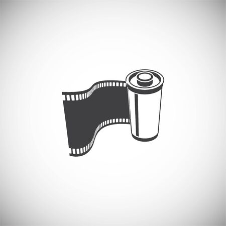 Film strip related icon on background for graphic and web design. Simple illustration. Internet concept symbol for website button or mobile appのイラスト素材