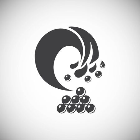 Seafood related icon on background for graphic and web design. Simple illustration. Internet concept symbol for website button or mobile appのイラスト素材