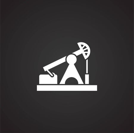 Oil rig related icon on background for graphic and web design. Simple illustration. Internet concept symbol for website button or mobile appのイラスト素材