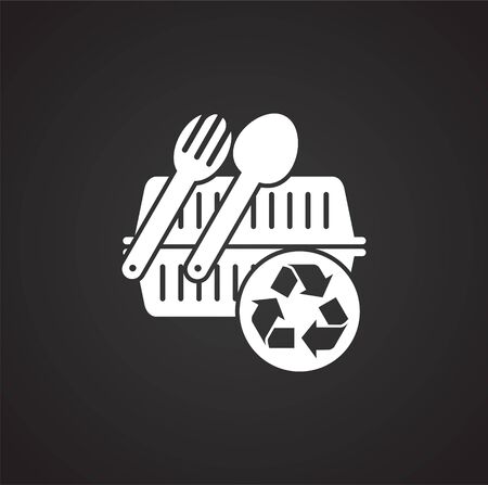 Plastic related icon on background for graphic and web design. Simple illustration. Internet concept symbol for website button or mobile appのイラスト素材