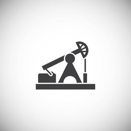 Oil rig related icon on background for graphic and web design. Simple illustration. Internet concept symbol for website button or mobile appのイラスト素材