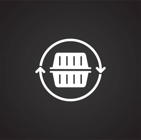 Plastic related icon on background for graphic and web design. Simple illustration. Internet concept symbol for website button or mobile appのイラスト素材