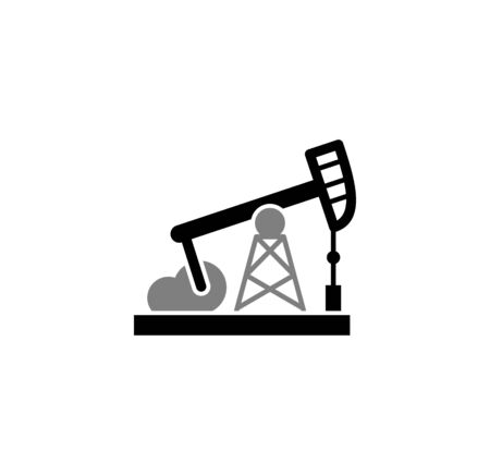 Oil rig related icon on background for graphic and web design. Simple illustration. Internet concept symbol for website button or mobile appのイラスト素材