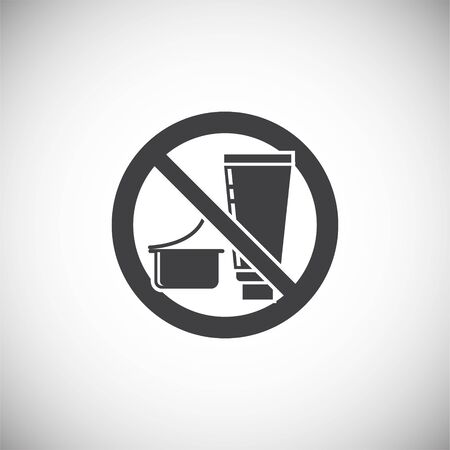 Plastic related icon on background for graphic and web design. Simple illustration. Internet concept symbol for website button or mobile appのイラスト素材