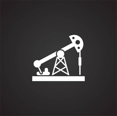 Oil rig related icon on background for graphic and web design. Simple illustration. Internet concept symbol for website button or mobile appのイラスト素材
