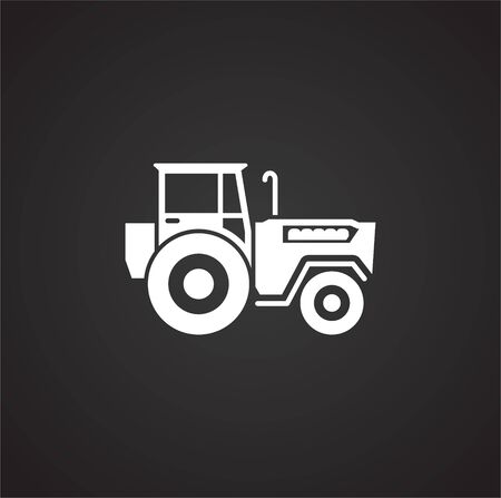 Heavy vehicle related icon on background for graphic and web design. Simple illustration. Internet concept symbol for website button or mobile appのイラスト素材