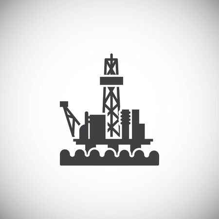 Oil rig related icon on background for graphic and web design. Simple illustration. Internet concept symbol for website button or mobile appのイラスト素材