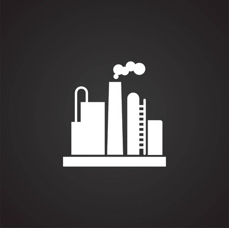 Oil rig related icon on background for graphic and web design. Simple illustration. Internet concept symbol for website button or mobile appのイラスト素材