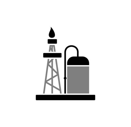 Oil rig related icon on background for graphic and web design. Simple illustration. Internet concept symbol for website button or mobile appのイラスト素材