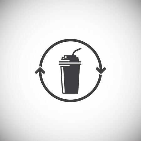Plastic related icon on background for graphic and web design. Simple illustration. Internet concept symbol for website button or mobile appのイラスト素材