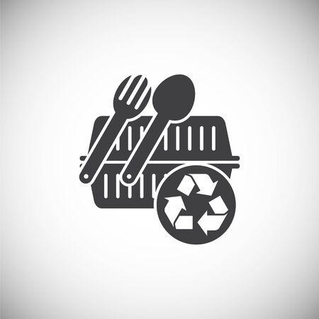 Plastic related icon on background for graphic and web design. Simple illustration. Internet concept symbol for website button or mobile appのイラスト素材