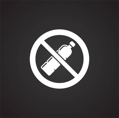 Plastic related icon on background for graphic and web design. Simple illustration. Internet concept symbol for website button or mobile appのイラスト素材