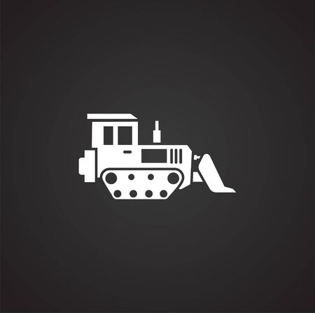 Heavy vehicle related icon on background for graphic and web design. Simple illustration. Internet concept symbol for website button or mobile appのイラスト素材