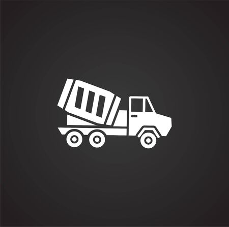 Heavy vehicle related icon on background for graphic and web design. Simple illustration. Internet concept symbol for website button or mobile appのイラスト素材