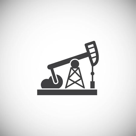 Oil rig related icon on background for graphic and web design. Simple illustration. Internet concept symbol for website button or mobile appのイラスト素材
