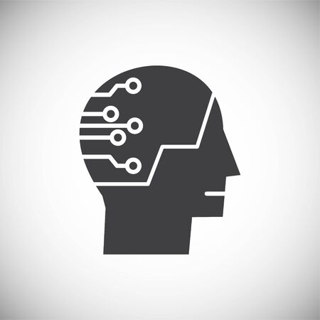 Artificial Intelligence Ai related icon on background for graphic and web design. Simple illustration. Internet concept symbol for website button or mobile appのイラスト素材