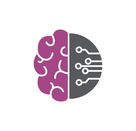 Artificial Intelligence Ai related icon on background for graphic and web design. Simple illustration. Internet concept symbol for website button or mobile appのイラスト素材