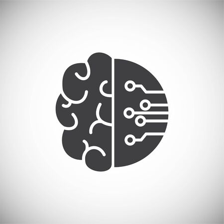 Artificial Intelligence Ai related icon on background for graphic and web design. Simple illustration. Internet concept symbol for website button or mobile appのイラスト素材