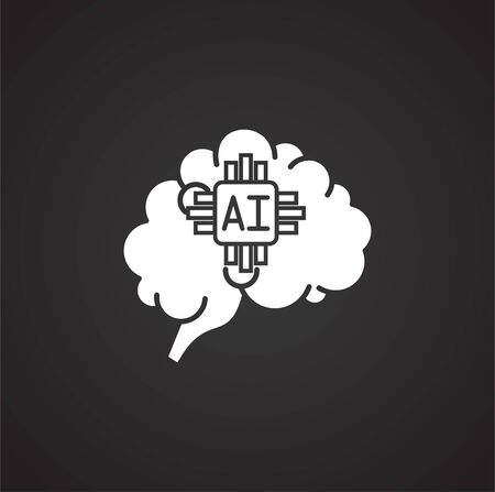 Artificial Intelligence Ai related icon on background for graphic and web design. Simple illustration. Internet concept symbol for website button or mobile appのイラスト素材