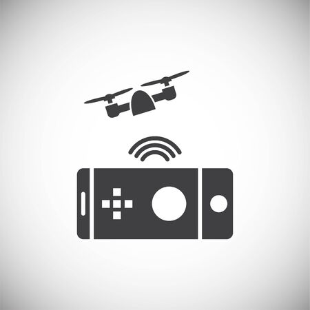 Drone related icon on background for graphic and web design. Simple illustration. Internet concept symbol for website button or mobile appのイラスト素材
