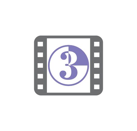 Film strip related icon on background for graphic and web design. Simple illustration. Internet concept symbol for website button or mobile appのイラスト素材