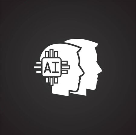 Artificial Intelligence Ai related icon on background for graphic and web design. Simple illustration. Internet concept symbol for website button or mobile appのイラスト素材