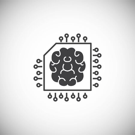 Artificial Intelligence Ai related icon on background for graphic and web design. Simple illustration. Internet concept symbol for website button or mobile appのイラスト素材